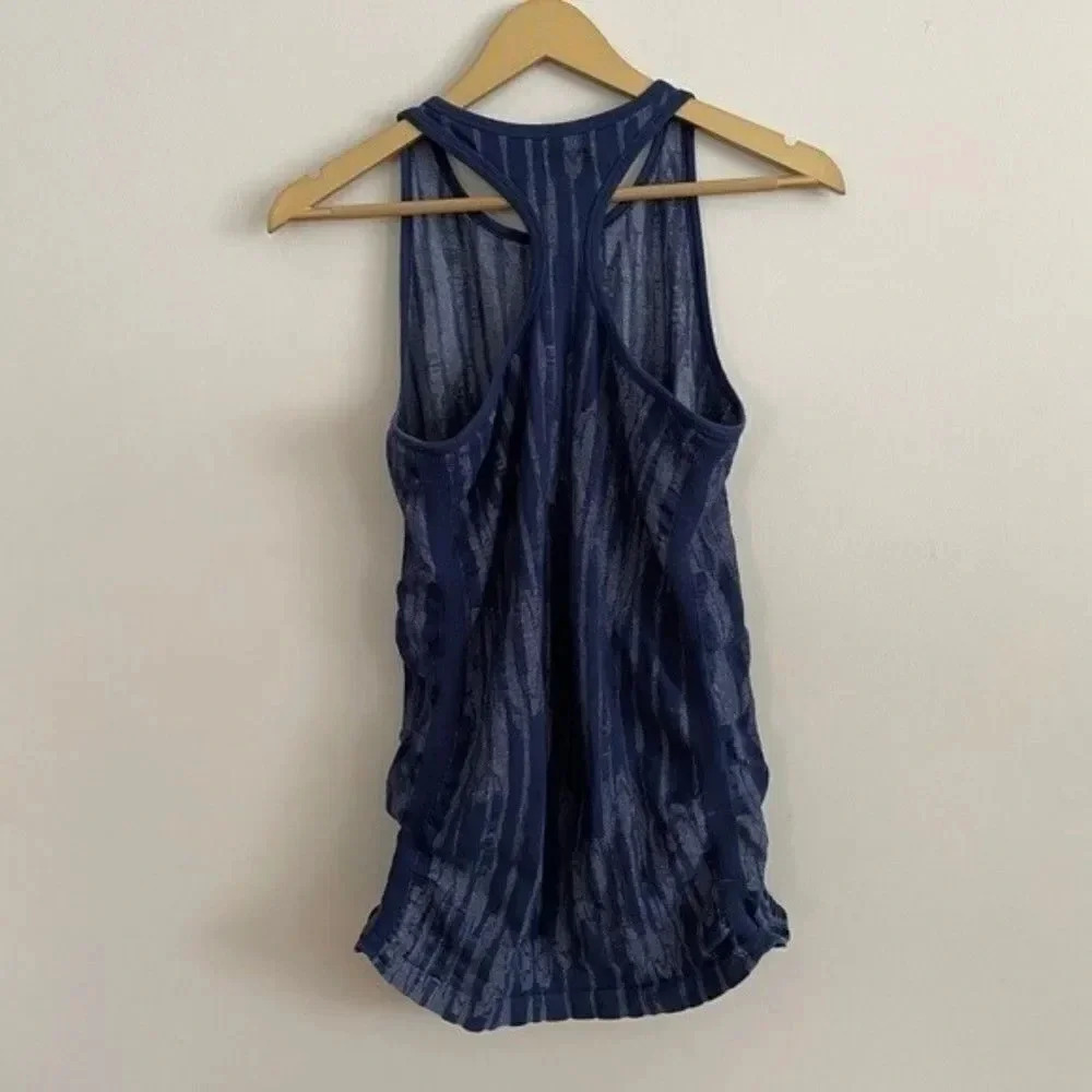 Athleta Ikat Pure Seemless Navy Tank Top - Picture 8 of 8